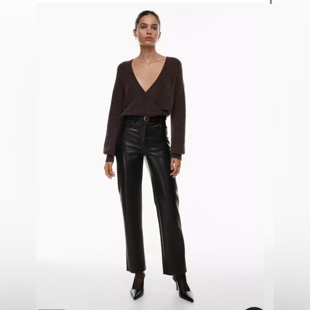 Wilfred Melina Pant, Size 4- Leather straight leg pants